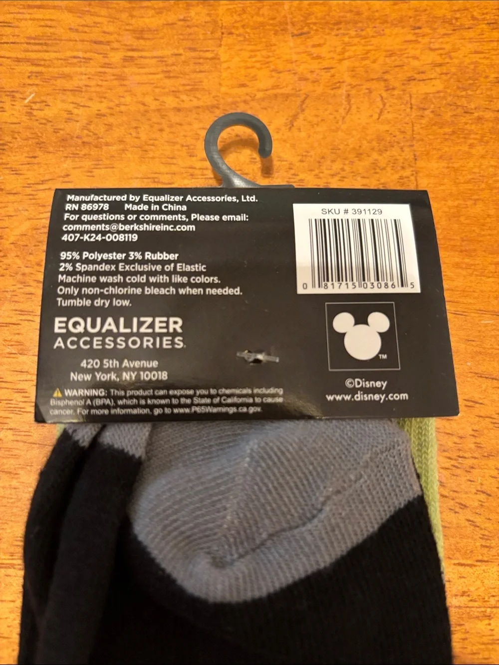 New Disney The Muppet Show ANIMAL ANIMAL OS Crew Socks Fits 9-13 Colorful
